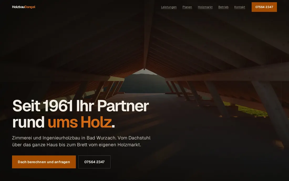 Entwurf für Holzbau Dangel