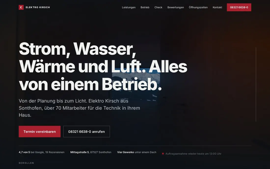 Zweiter Entwurf für Elektro Kirsch