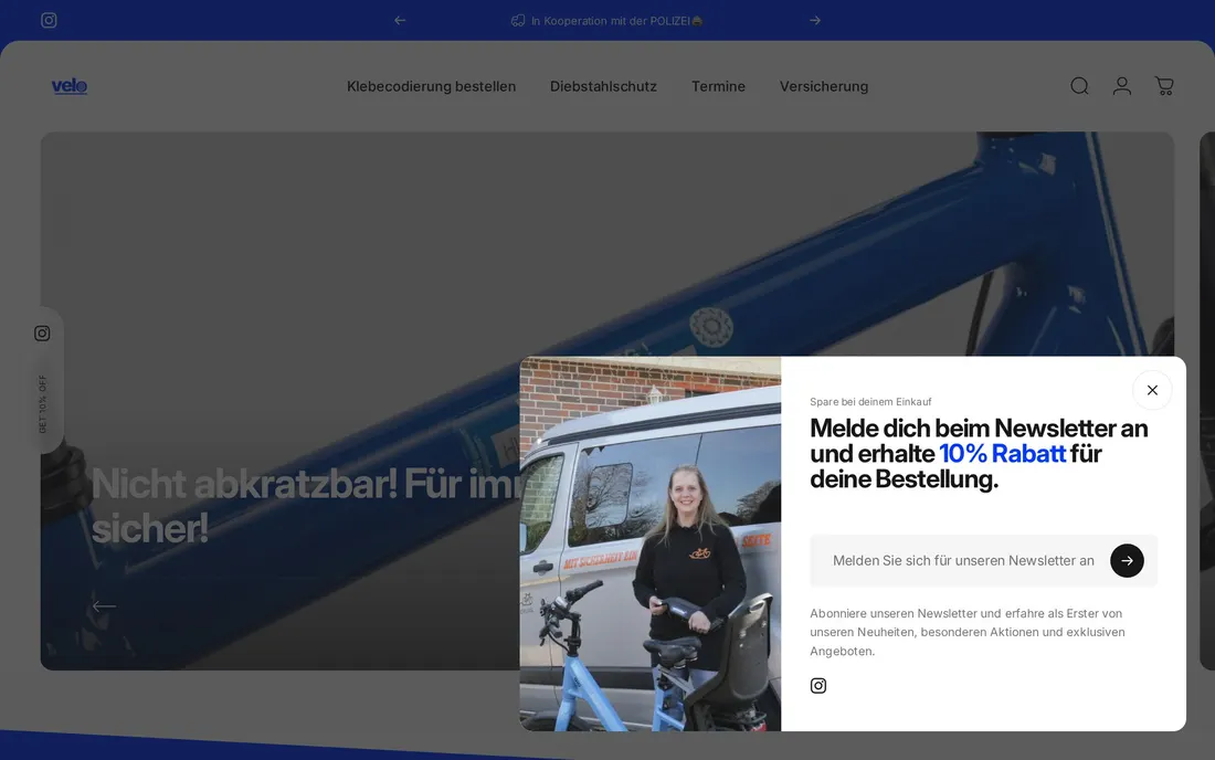 Startseite von velo-id.de